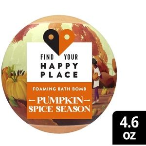 ❤️‍🔥10/$30❤️‍🔥Find Your Happy Place Foaming Bath Bomb - Pumpkin Spice Season